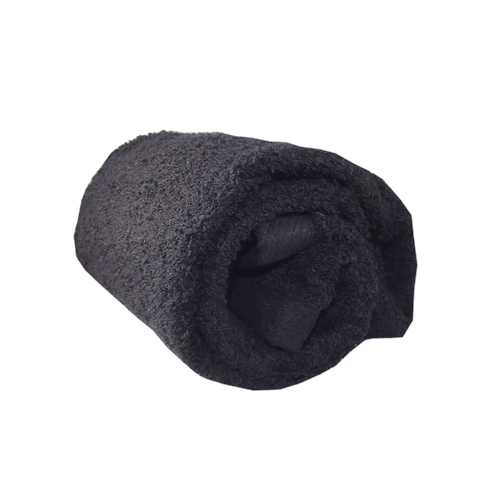 Black 100% cotton washcloth