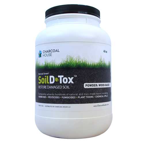 Charcoal Green® Soil D•Tox™ ACTIVATED CHARCOAL POWDER (Wood-based)-1 gallon jar (2 lbs)