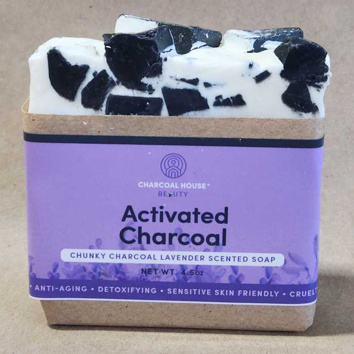 Chunky Charcoal Lavender Scented Soap