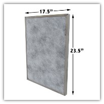 5 stainless steel air filter panels 24x18x1