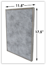 5 stainless steel air filter panels 12x18x1