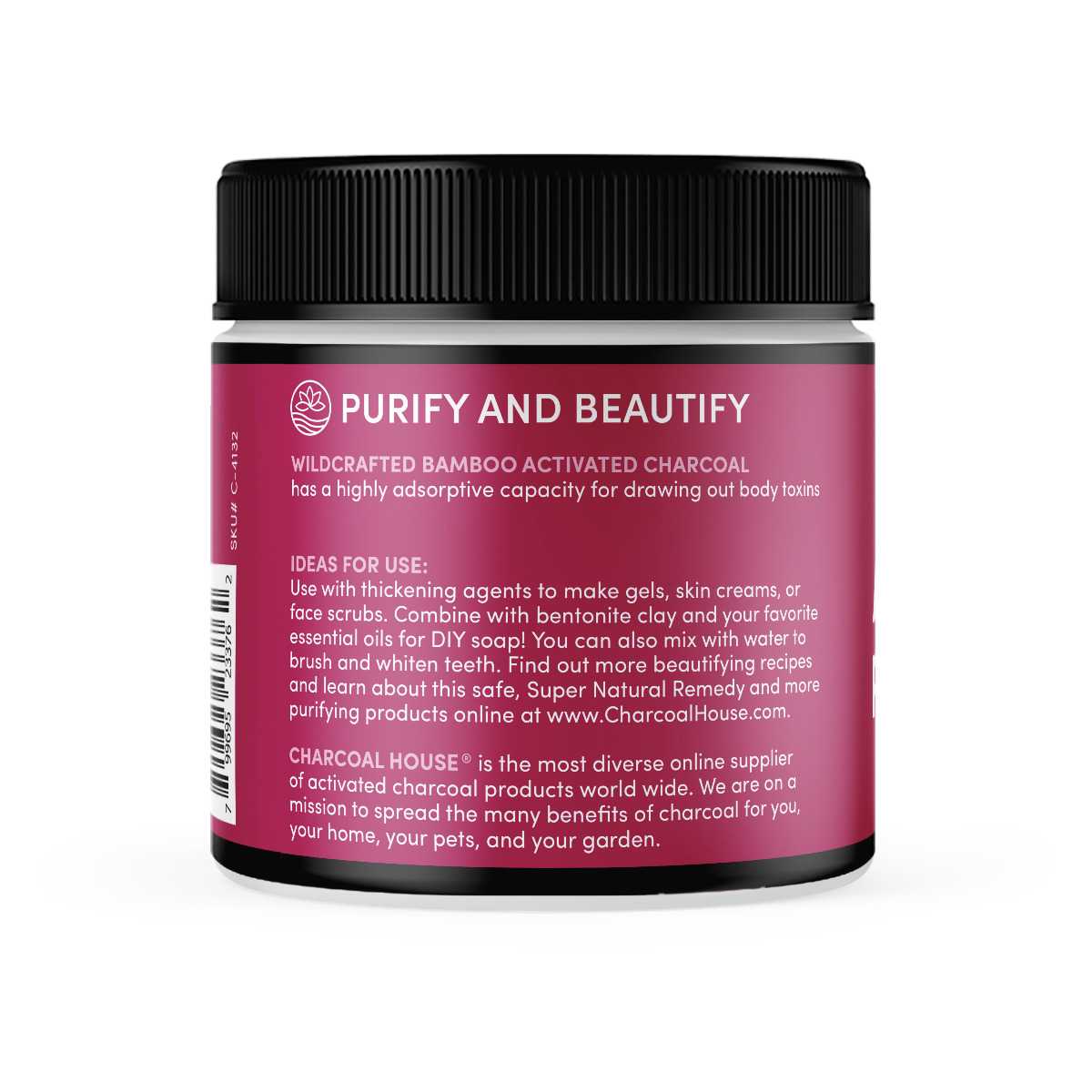 Activated Bamboo Charcoal Powder Beauty 8oz | Charcoal House