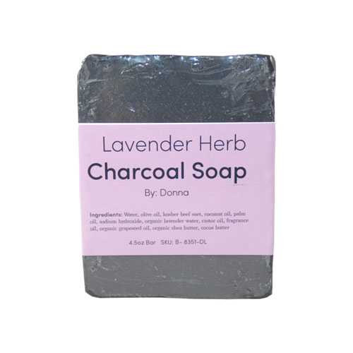 Lavender Herb Activated Charcoal Soap - By Donna