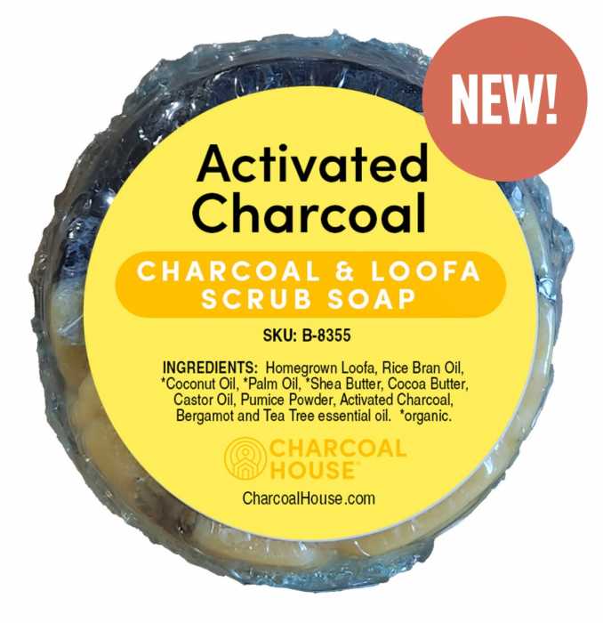 Activated Charcoal & Loofa Scrub Soap